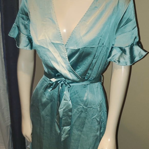 Missguided Dresses & Skirts - New Missguided Pastel Sage Green Ruffle Belted Maxi Dress Summer